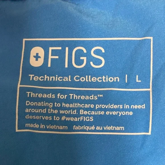 Figs Vibrant Blue Scrub Pants High Waisted Zamora Joggers Women’s Size Large - Picture 16 of 16